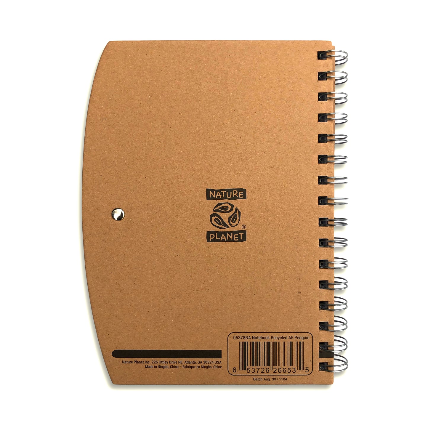 Recycled Paper A5 Penguin Notebook with Pen - Nature Planet