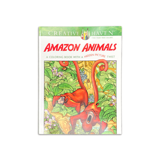 Amazon Animals: A Coloring Book with a Hidden Picture Twist - Creative Haven (paperback)