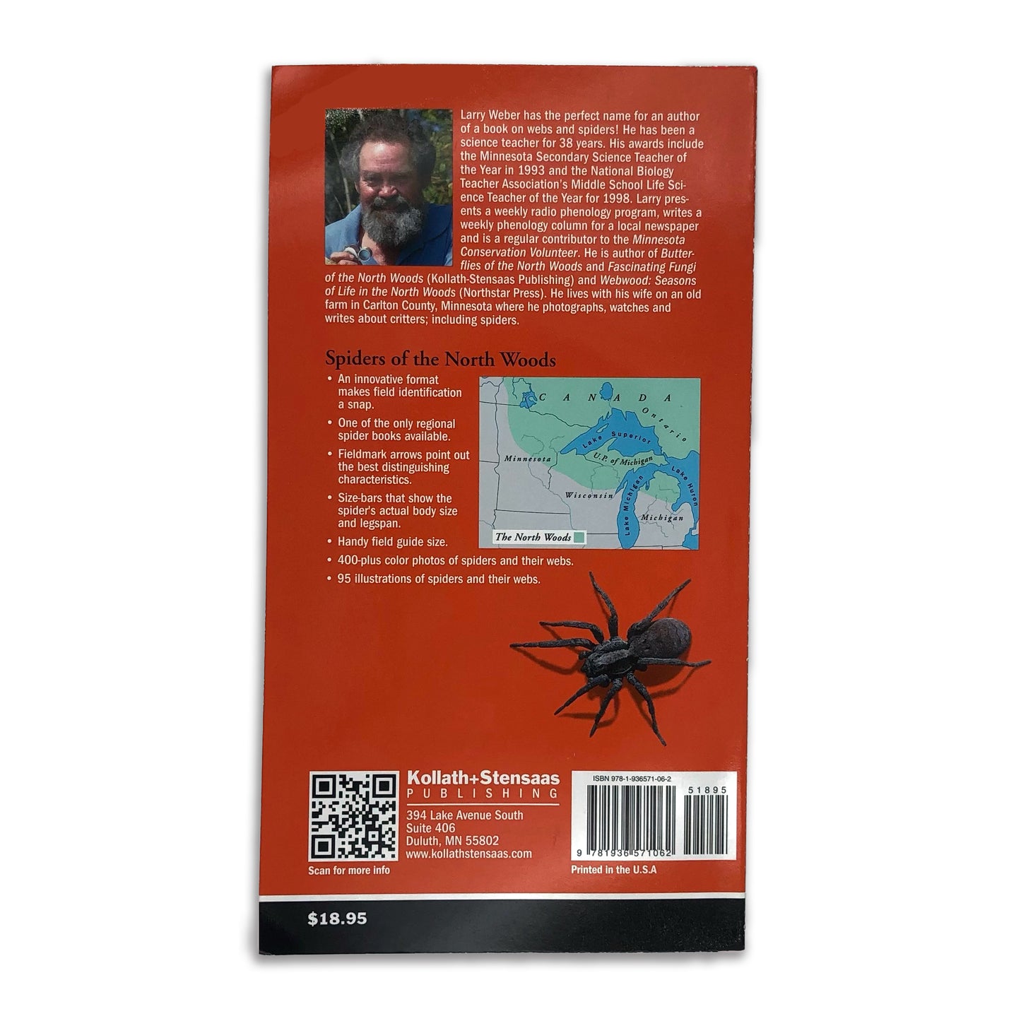 Spiders of the North Woods (2nd edition)- Larry Weber (paperback)